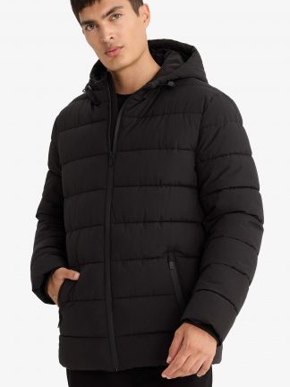 کاپشن مردانه مشکی دفکتو تصویر ۱