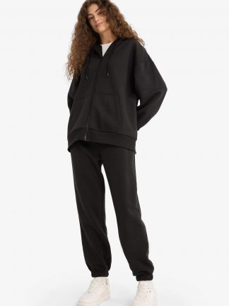 شلوار جاگر زنانه مشکی دفکتو تصویر ۱