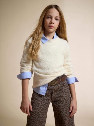 پلیور دخترانه بژ دفکتو تصویر ۱