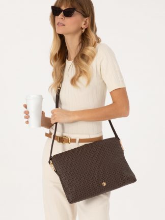 کیف زنانه قهوه ای یو اس پولو