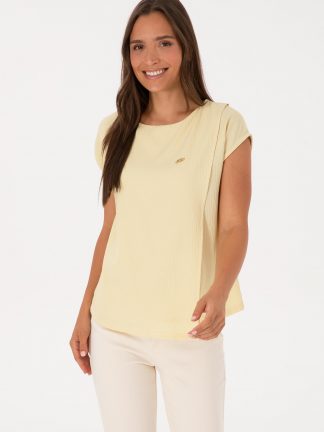 تیشرت زنانه خاکی روشن یو اس پولو