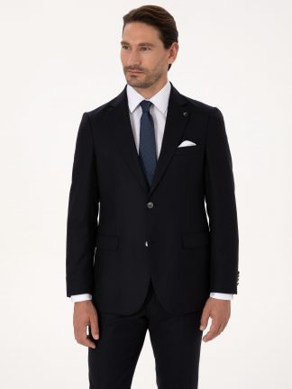 کت و شلوار مردانه سرمه ای تیره کاشارل