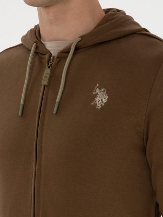 سویشرت مردانه خاکی روشن یو اس پولو