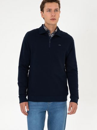 سویشرت مردانه سرمه ای یو اس پولو