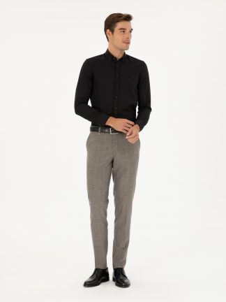 شلوار پارچه ای مردانه خاکستری پیرکاردین