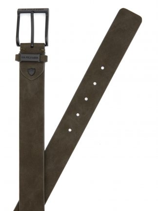 کمربند مردانه خاکی روشن یو اس پولو