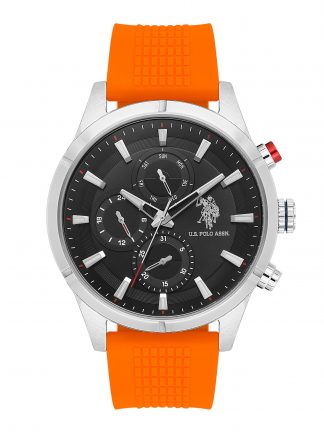ساعت مچی مردانه نارنجی یو اس پولو