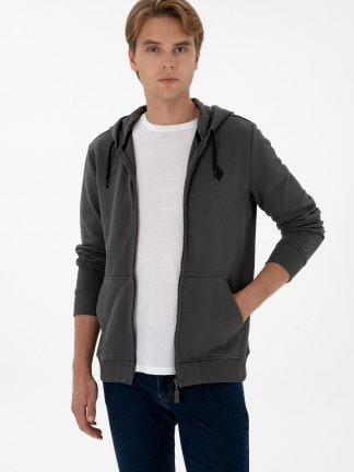 سویشرت مردانه خاکستری یو اس پولو