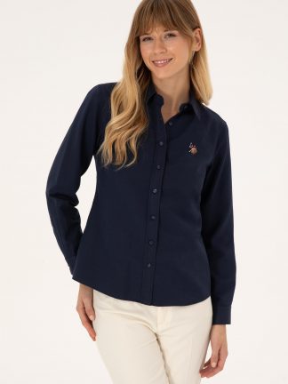 شومیز زنانه سرمه ای یو اس پولو