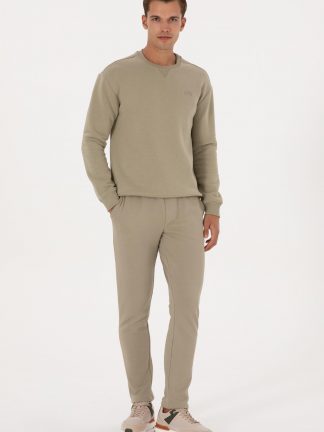 شلوار راحتی مردانه خاکی روشن یو اس پولو