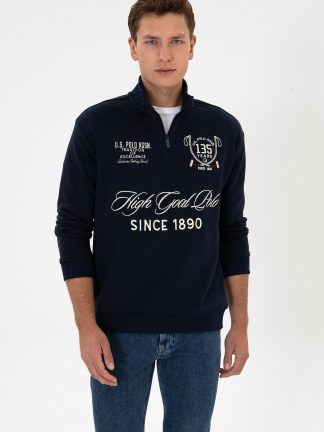 سویشرت مردانه سرمه ای یو اس پولو