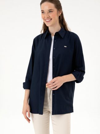 شومیز زنانه سرمه ای یو اس پولو