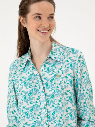 شومیز زنانه نعنایی یو اس پولو