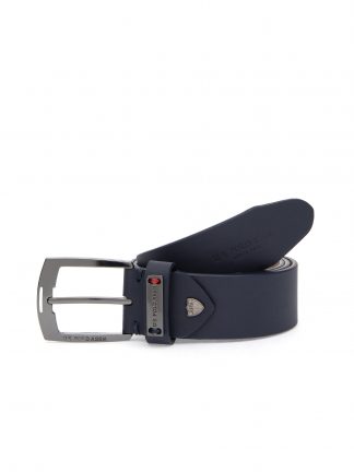 کمربند مردانه سرمه ای یو اس پولو