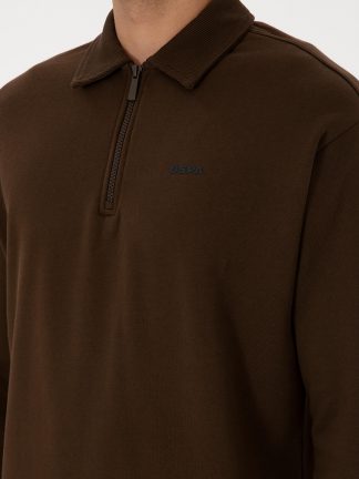 سویشرت مردانه قهوه ای یو اس پولو