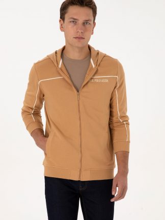 سویشرت مردانه شتری یو اس پولو