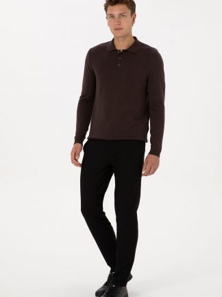 شلوار کتان مردانه مشکی یو اس پولو