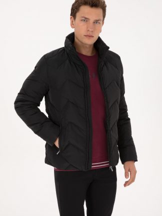 کاپشن مردانه مشکی یو اس پولو