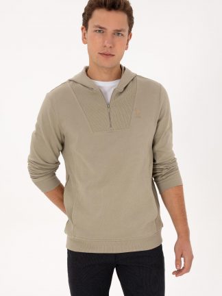 هودی مردانه خاکی روشن یو اس پولو