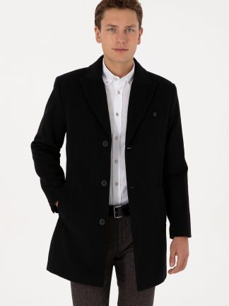 پالتو مردانه مشکی یو اس پولو تصویر ۱