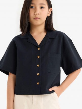 شومیز دخترانه مشکی دفکتو تصویر ۱