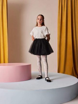 دامن دخترانه مشکی دفکتو تصویر ۱