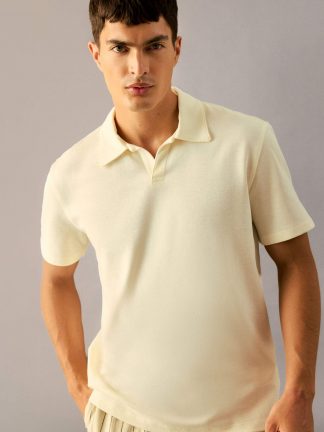 پولوشرت مردانه بژ دفکتو تصویر ۱