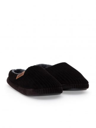 دمپایی حوله ای مردانه مشکی یو اس پولو تصویر ۱