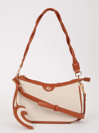 کیف دوشی زنانه قهوه ای دفکتو تصویر ۱